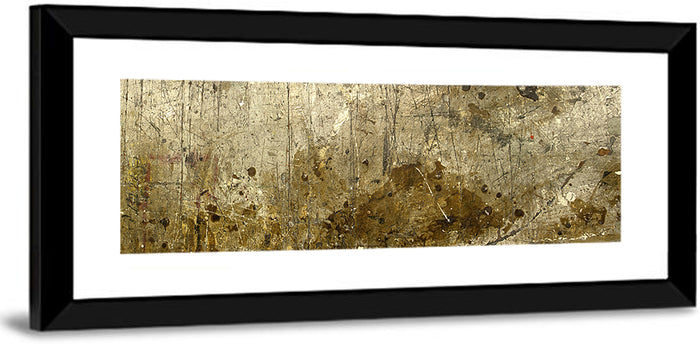 Gold Leaf Workbench Texture Abstract Wall Art as a framed print