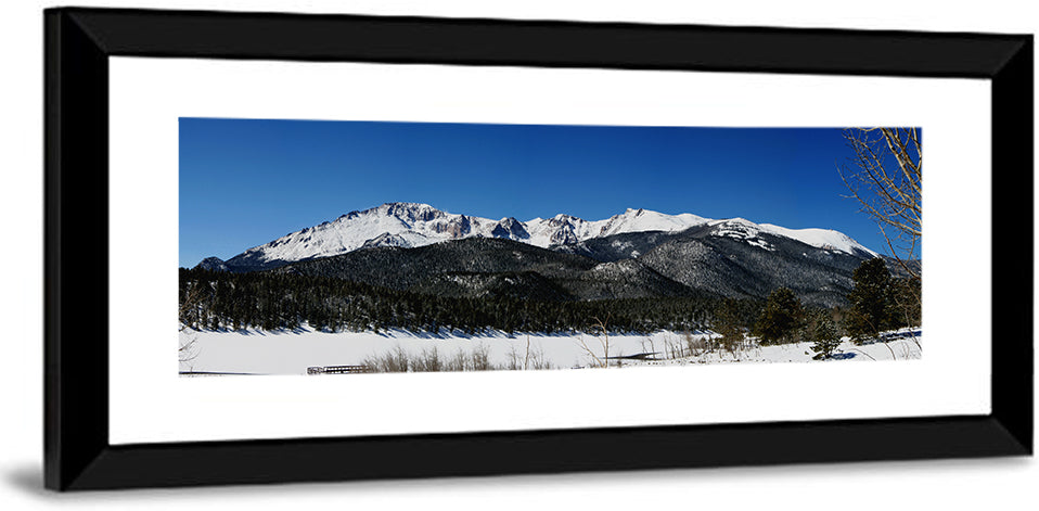 Pikes Peak Winter View Wall Art