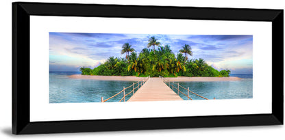 Tropical Island Pier Perspective Wall Art