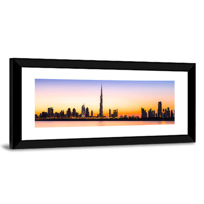 Dubai Skyline at Dusk Wall Art