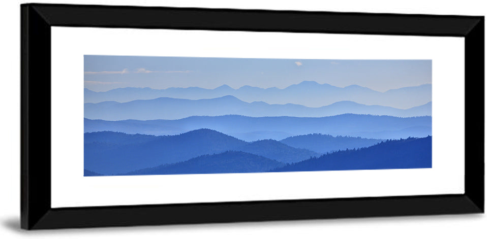 Misty Blue Mountain Valley Wall Art