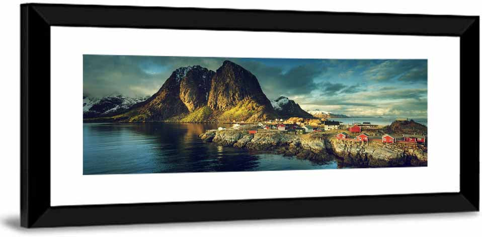 Reine Red Fishing Huts Wall Art