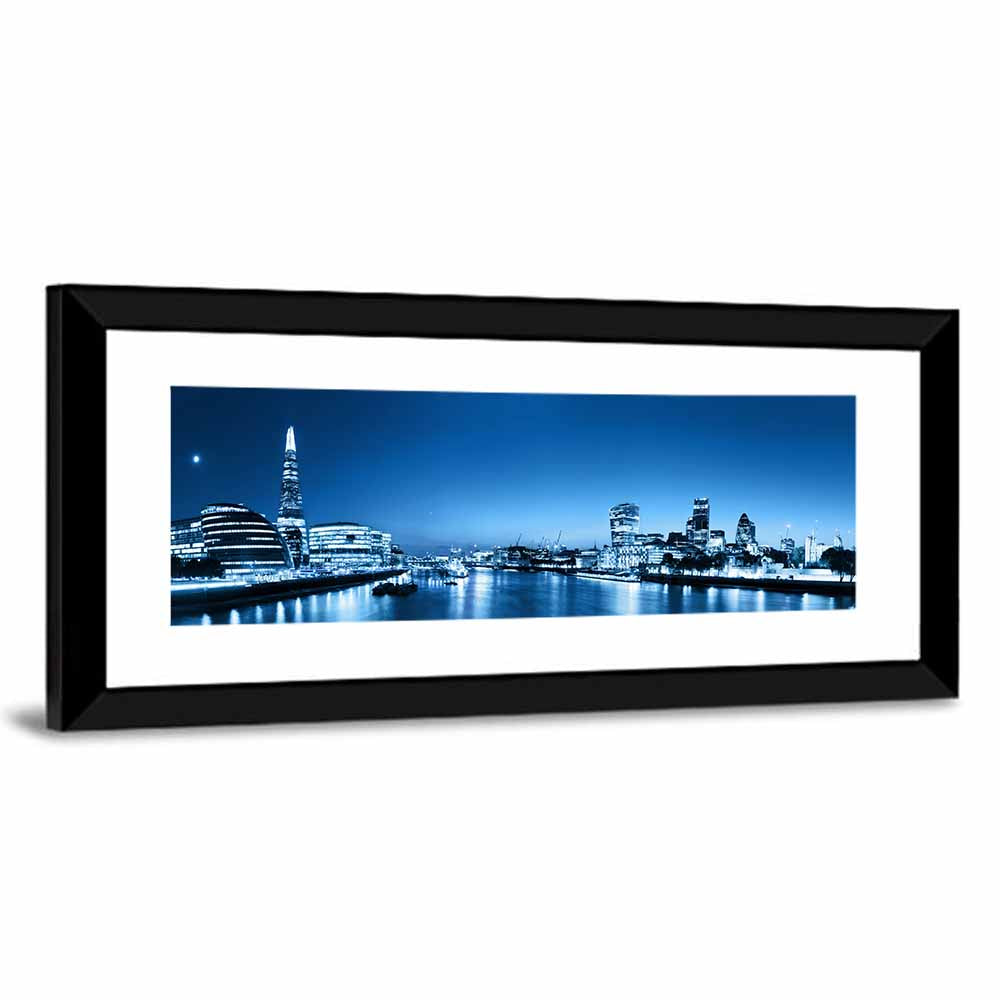 London Night Skyline, Thames Reflections Wall Art