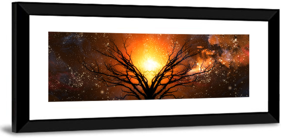 Haunted Tree Under Nebula Wall Art