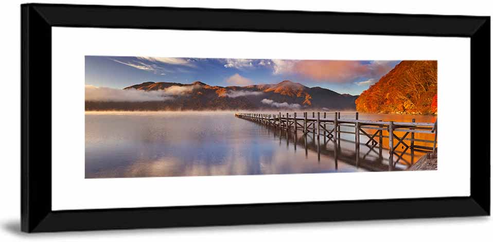 Foggy Pier at Lake Chuzenji Wall Art