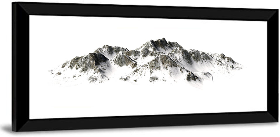 Winter Snow-capped Mountain Range Wall Art