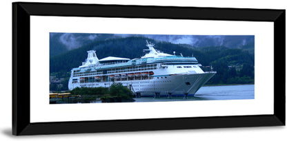 Misty Docked Cruise Ship Wall Art