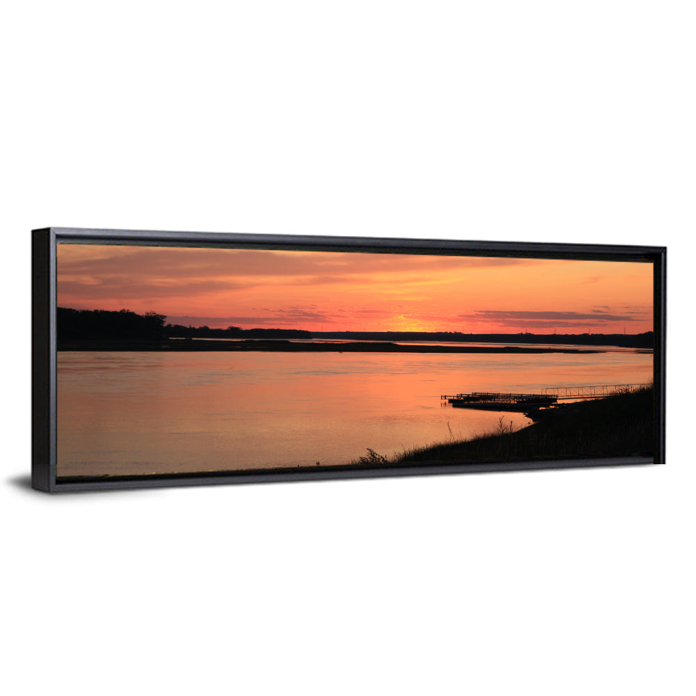 Missouri River Sunset at Dusk Wall Art