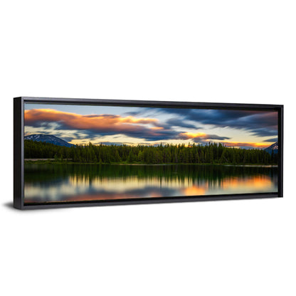 Herbert Lake Sunset Reflection Wall Art