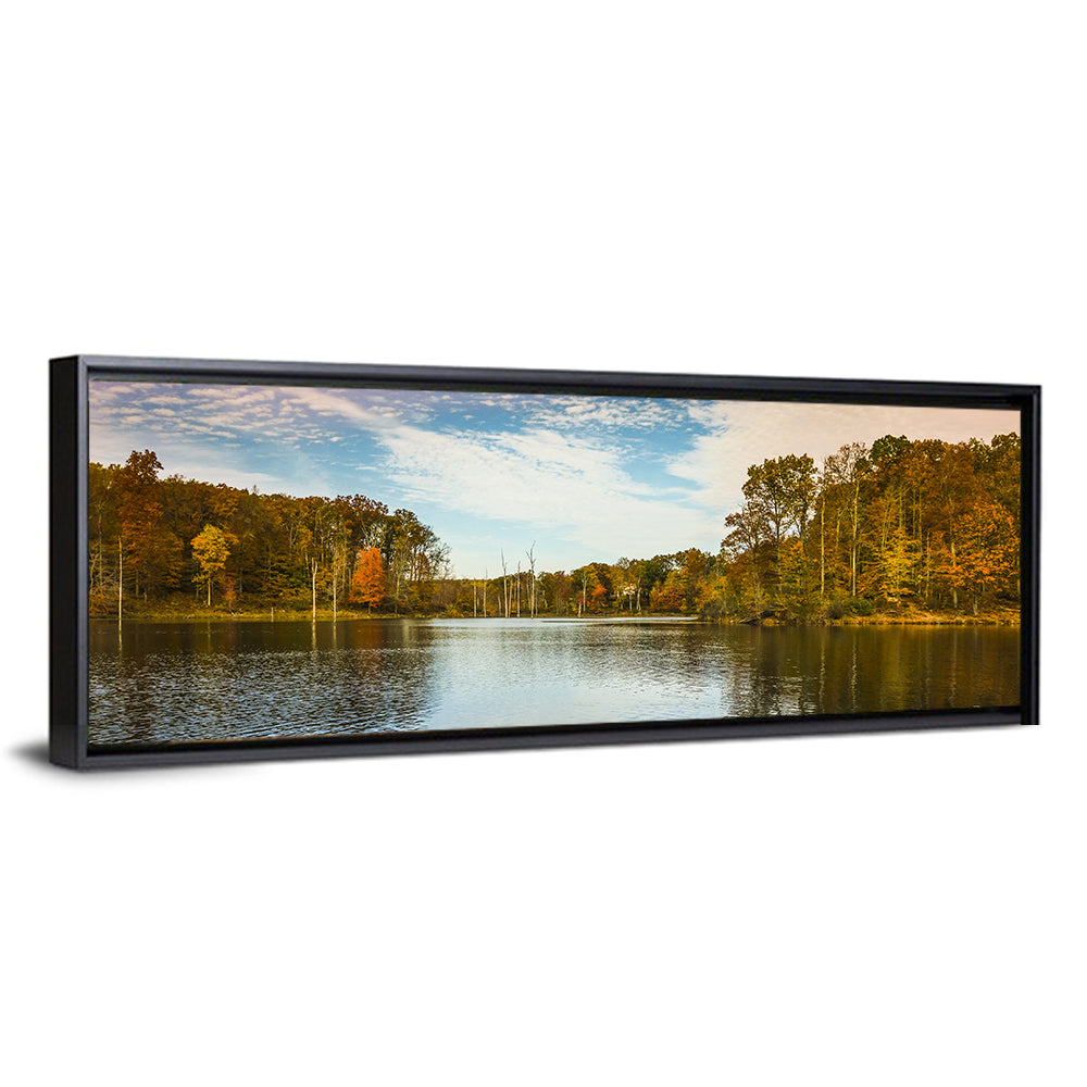Seneca Lake Autumn Reflection Wall Art
