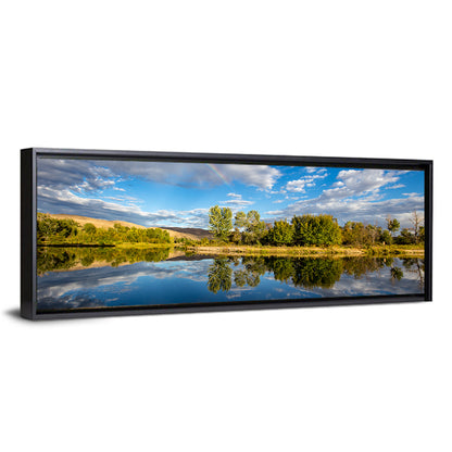 Boise River Rainbow Reflection Wall Art