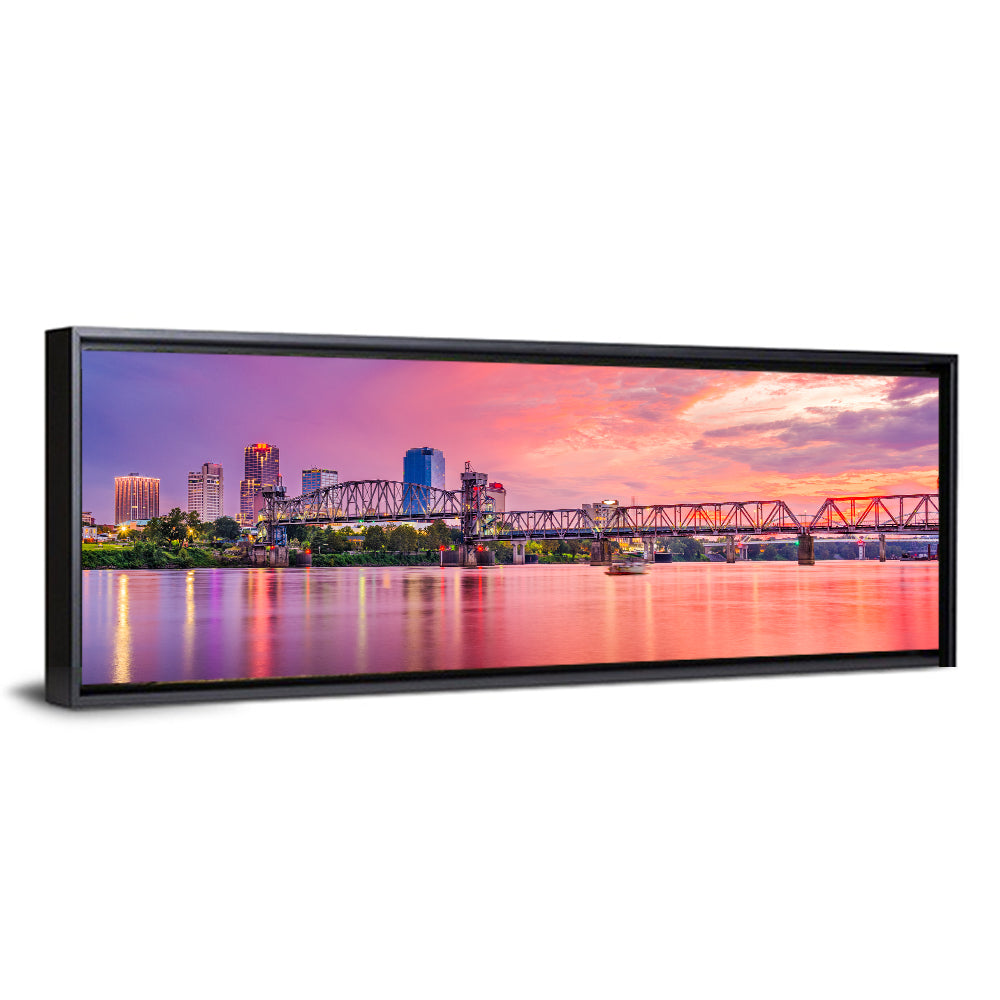 Little Rock Sunset Skyline Wall Art