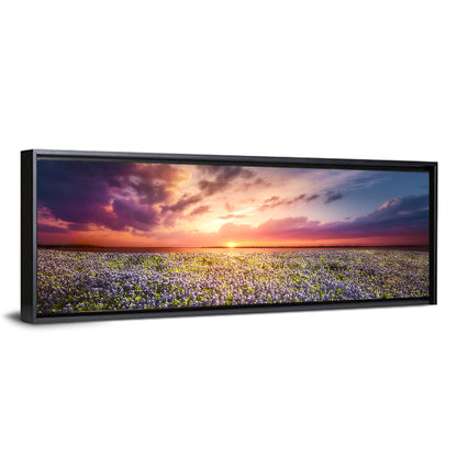 Texas Bluebonnet Sunset Wall Art