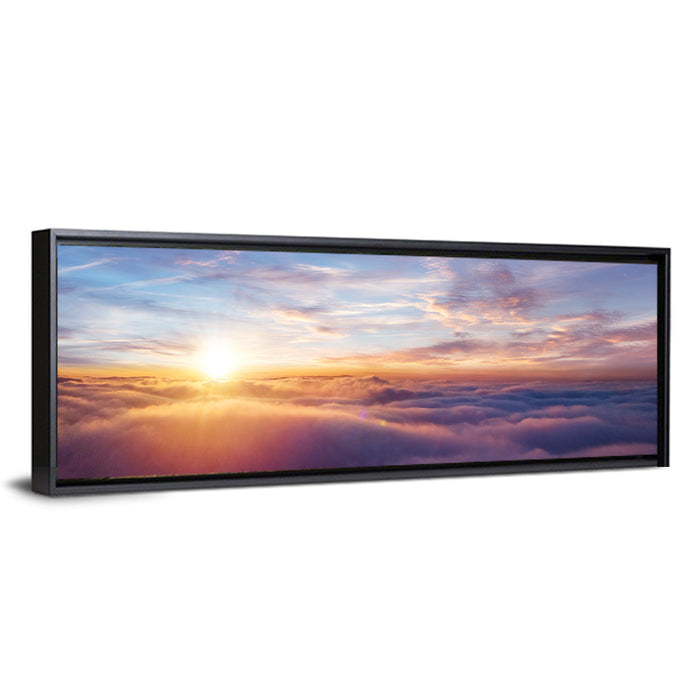 Sunrise Cloudscape Wall Art as a framed canvas