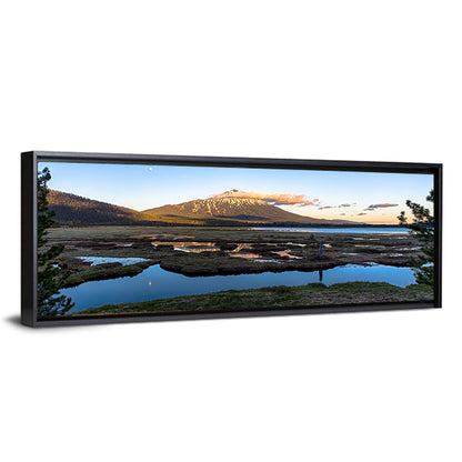 Mount Bachelor Moonlit Sunset Wall Art