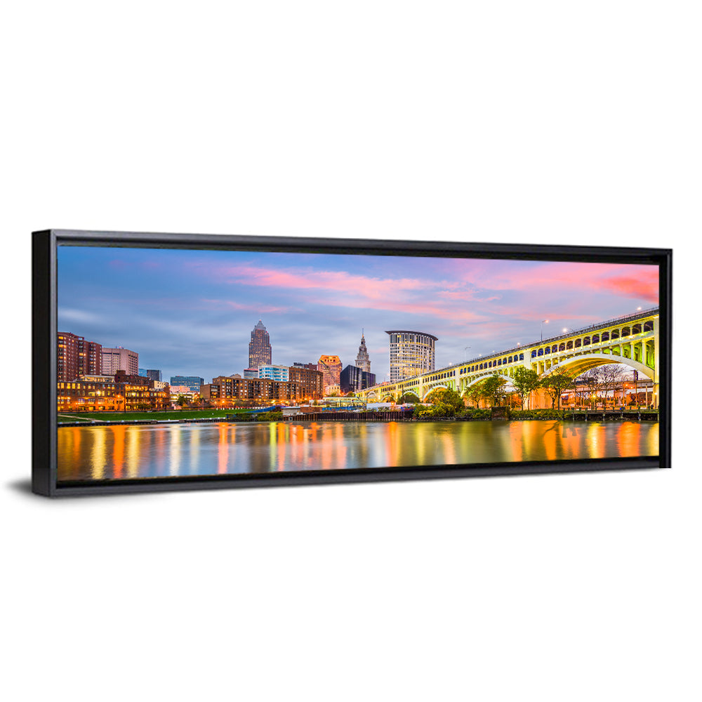 Cleveland Skyline at Dusk Wall Art