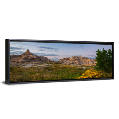 Badlands Golden Hour Meadow Wall Art