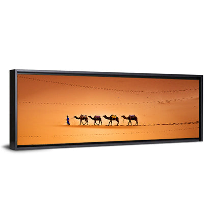 Camels In Sahara Desert Wall Art