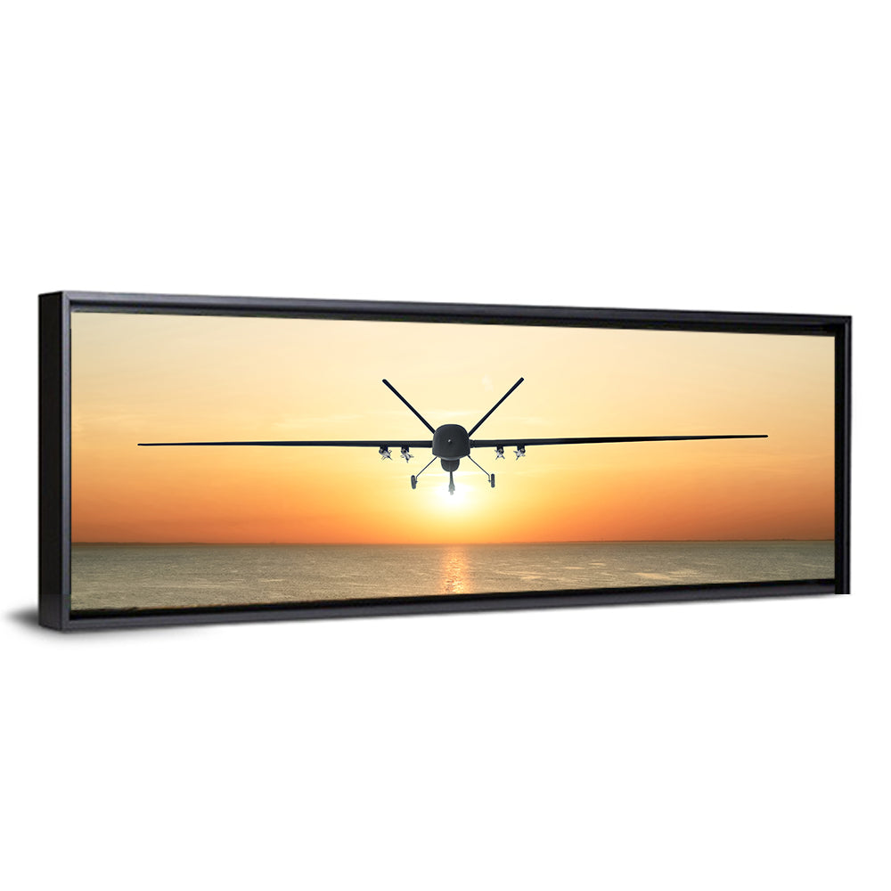 Sunset Surveillance Drone Wall Art