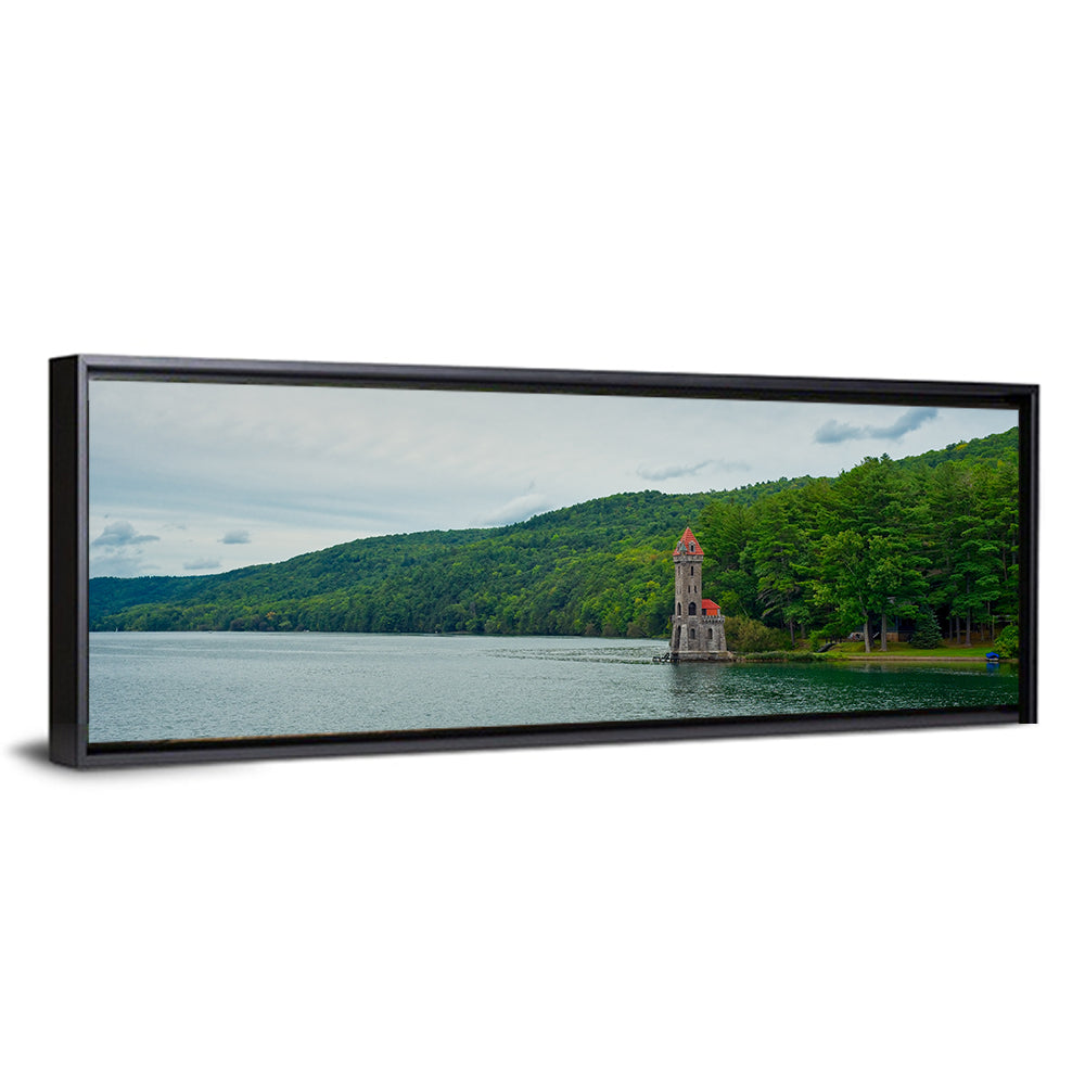 Otsego Lake View with Stone Tower Wall Art