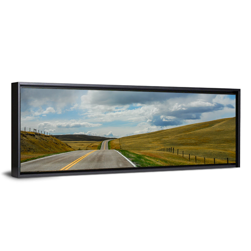 Montana Road Through Golden Hills Wall Art