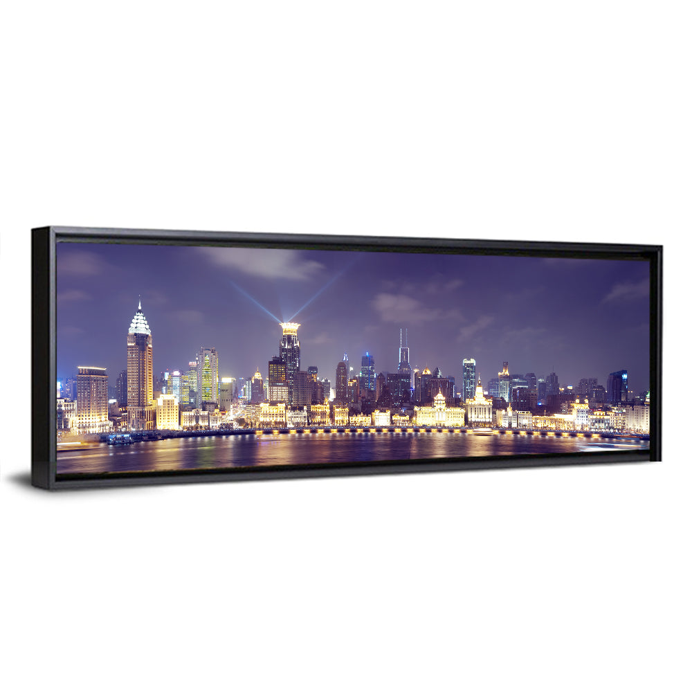 Shanghai Night Skyline Wall Art