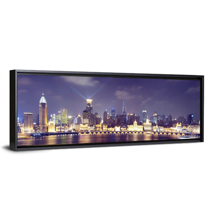 Shanghai Night Skyline Wall Art
