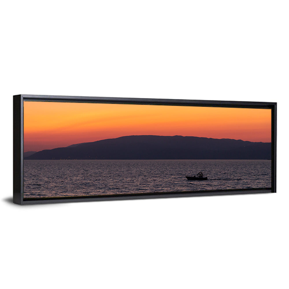 Lake Iznik Boat at Dusk Wall Art