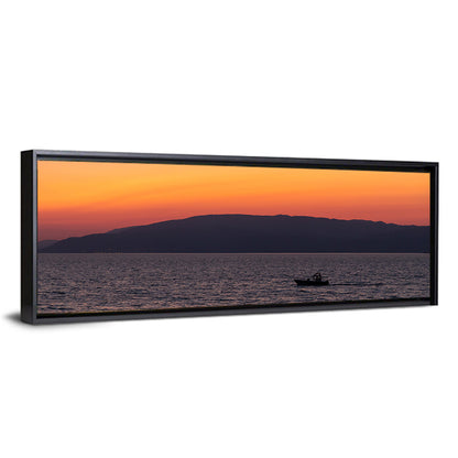 Lake Iznik Boat at Dusk Wall Art