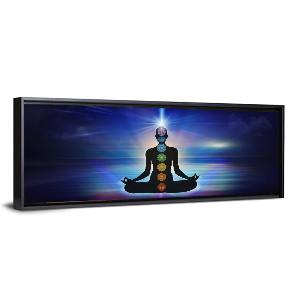 Chakra Symbols Yoga Lotus Pose Wall Art