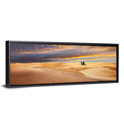 Sahara Camel Rider at Sunset Wall Art