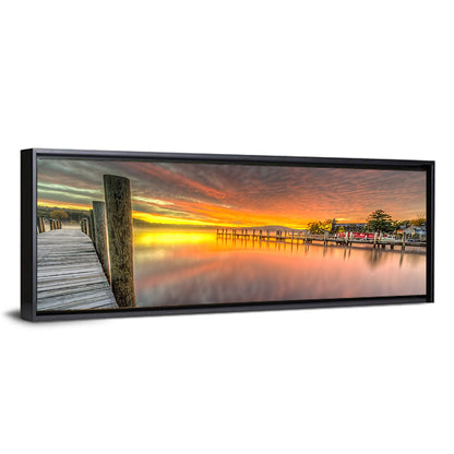 Meredith Bay Pier at Sunrise Wall Art