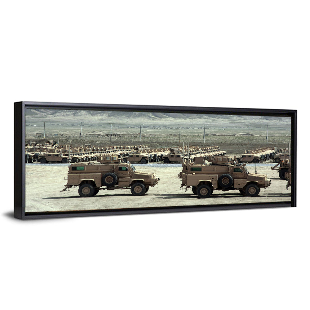 Mrap Vehicles in Desert Landscape Wall Art
