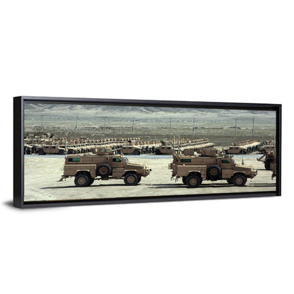 Mrap Vehicles in Desert Landscape Wall Art