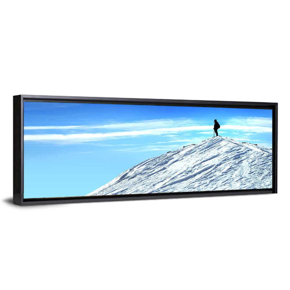 Mountaineer Summit Silhouette Wall Art