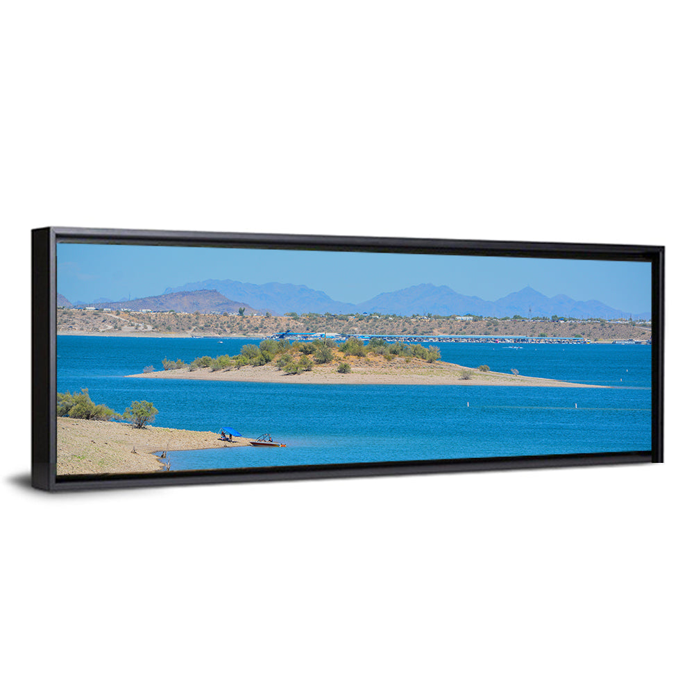 Lake Pleasant Shoreline with Boat Wall Art