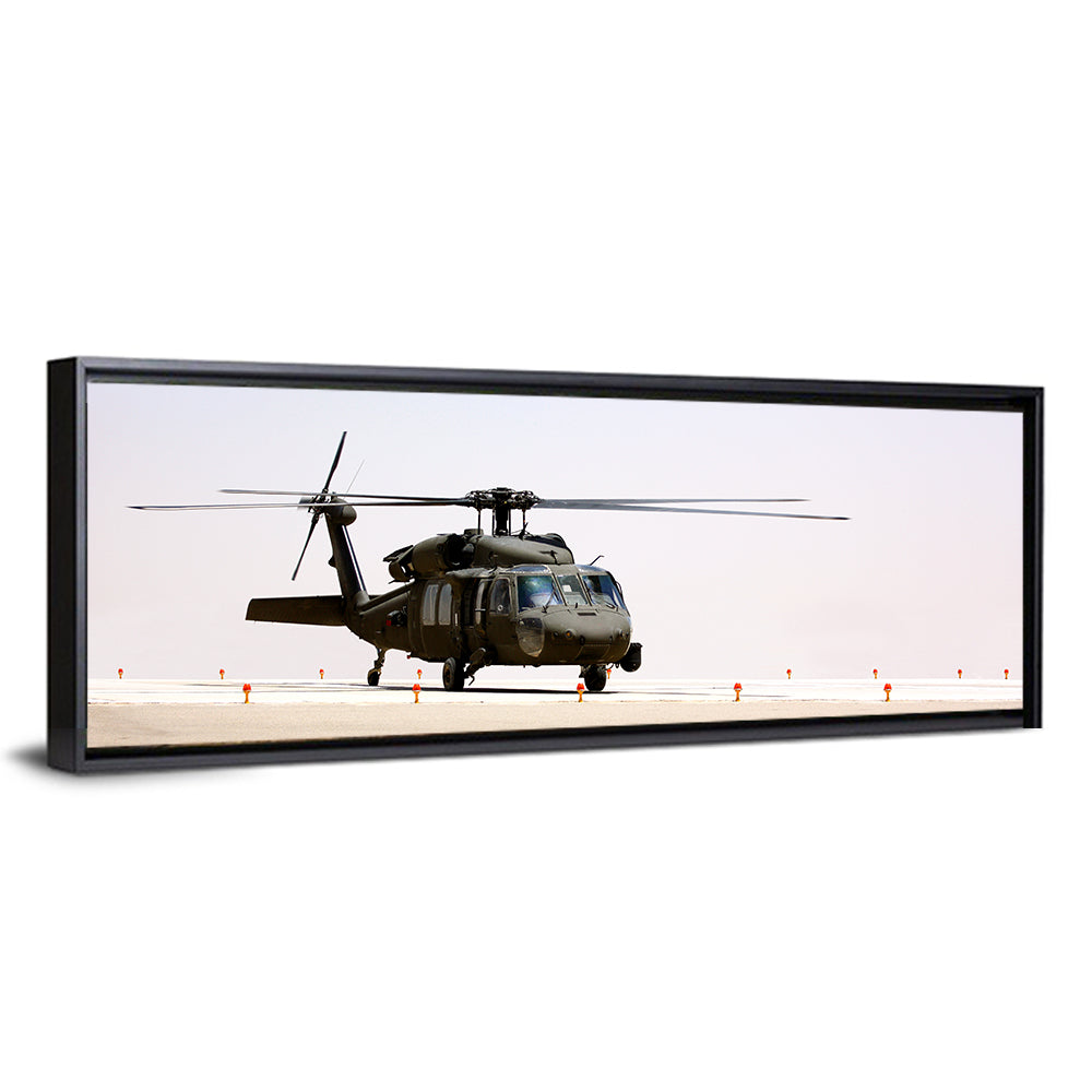 Side Profile Military Helicopter Wall Art