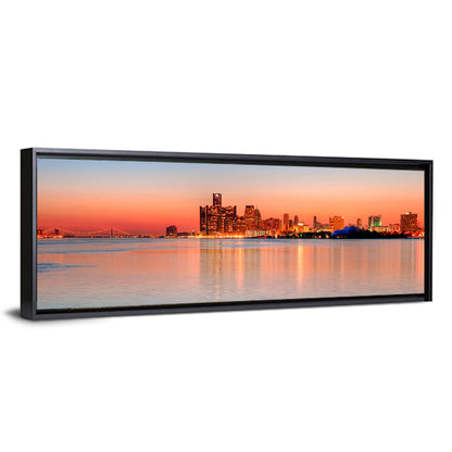 Detroit Golden Hour Skyline Wall Art