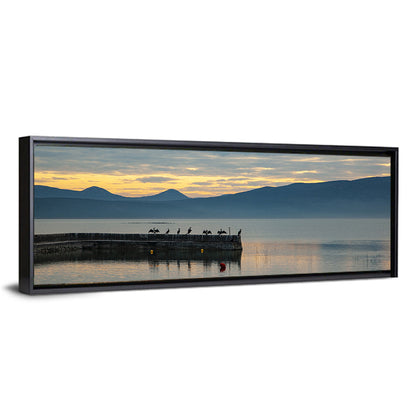 Lake Vrana Pier at Sunset Wall Art