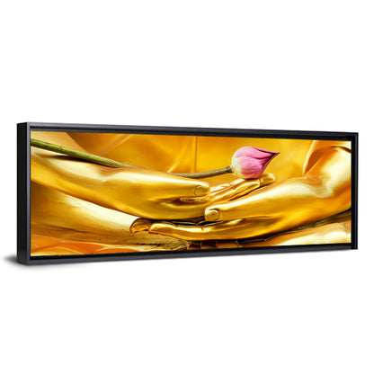 Buddha Hands with Lotus Wall Art