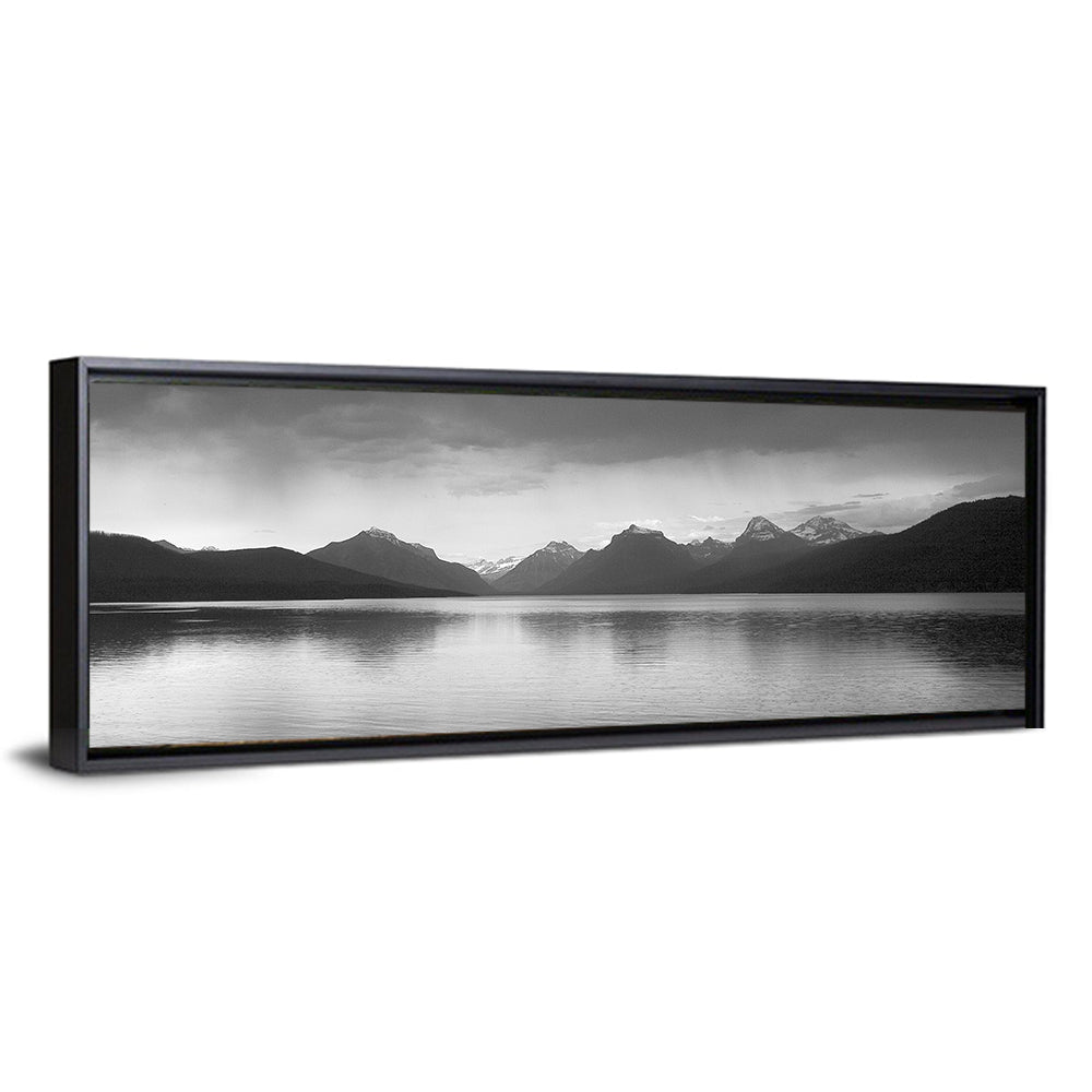 Lake Mcdonald Monochrome Reflection Wall Art
