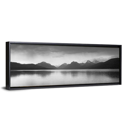 Lake Mcdonald Monochrome Reflection Wall Art
