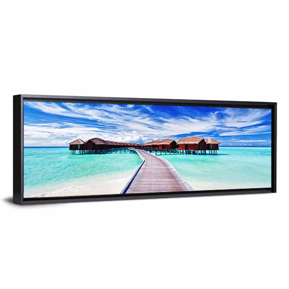 Maldives Overwater Bungalows Wall Art
