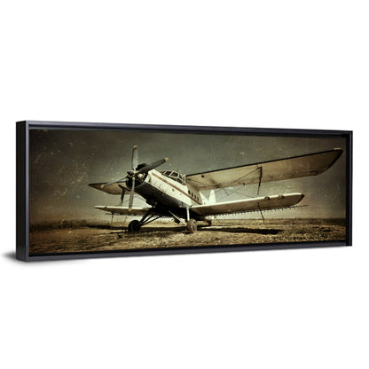 Vintage Military Biplane Wall Art