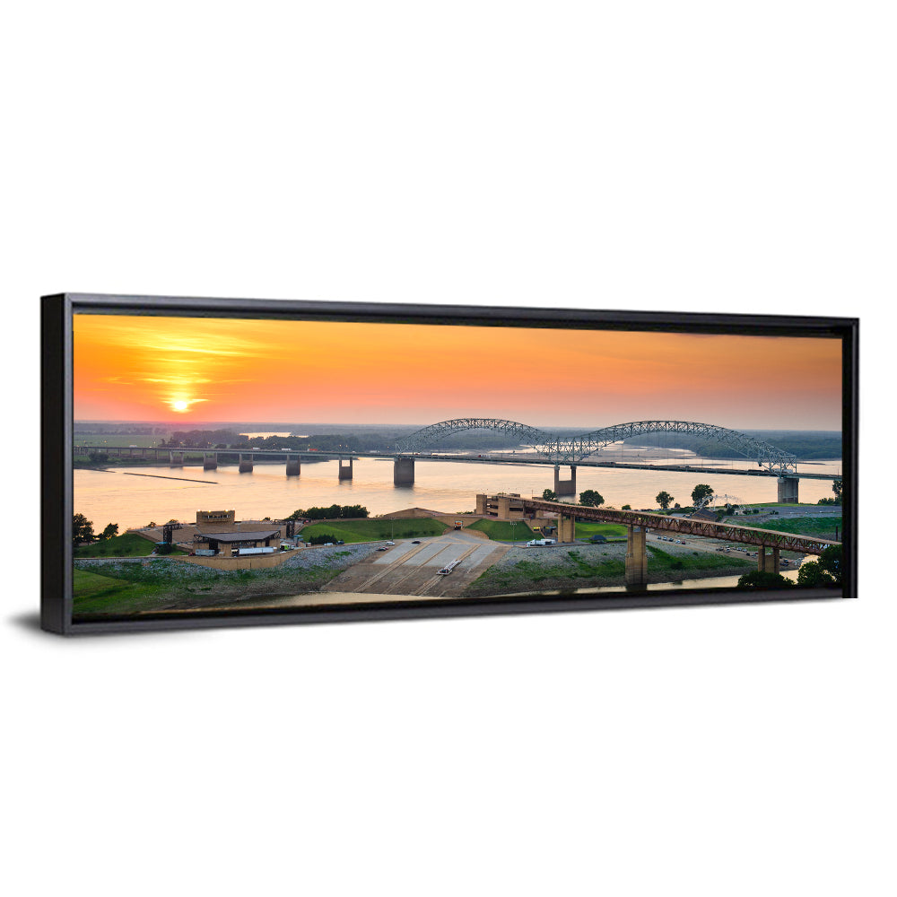 Hernando De Soto Bridge at Sunset Wall Art