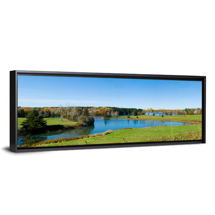 St. George River Cove Wall Art as a framed canvas