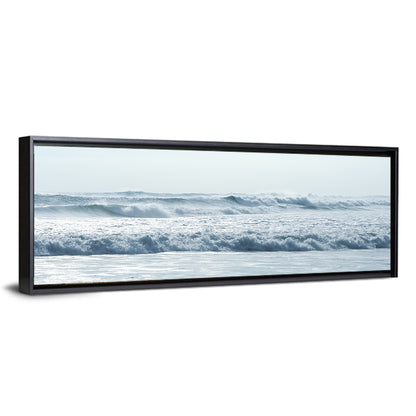 Misty Horizon Ocean Waves Wall Art