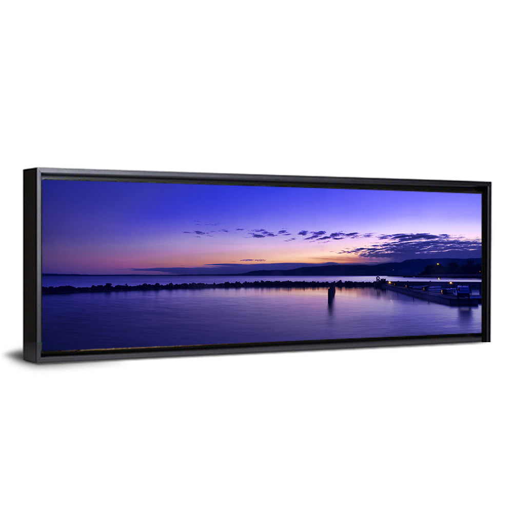 Lake Balaton Twilight Pier Wall Art