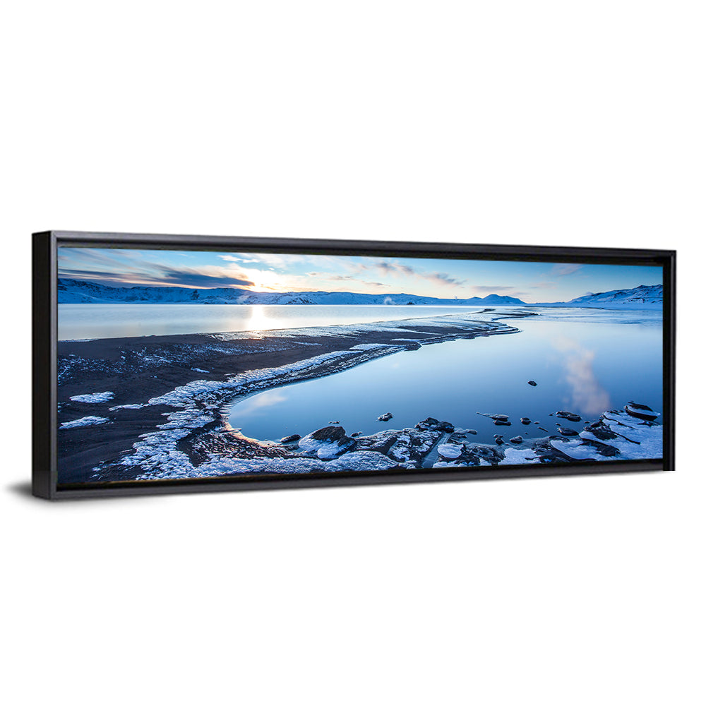 Lake Kleifarvatn Icy Shoreline Wall Art