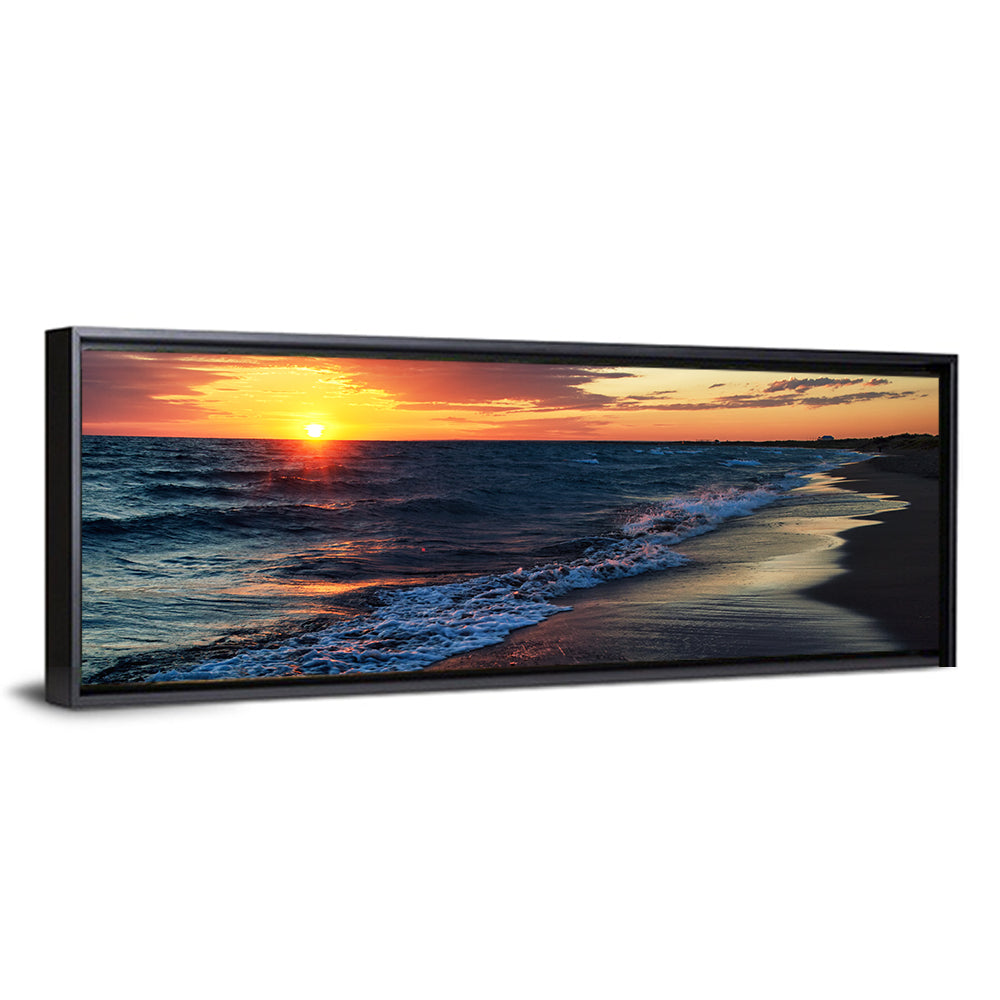 Lake Balkhash Golden Dusk Wall Art